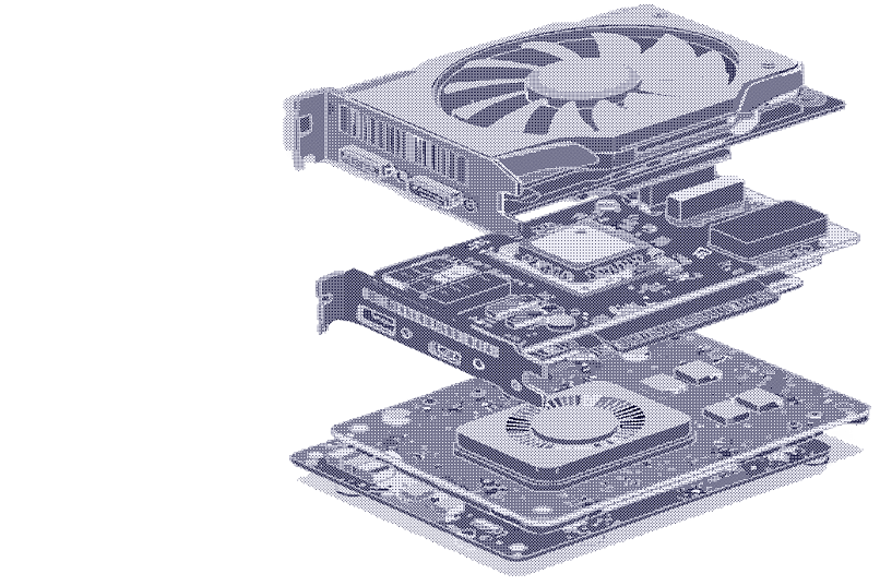 Exploded hardware layers